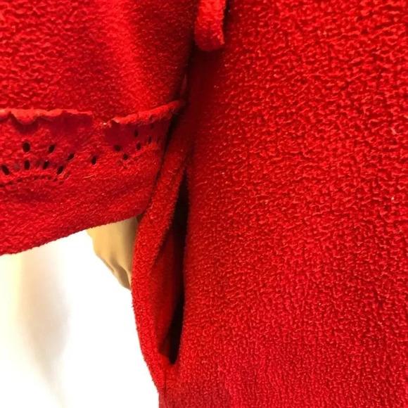 Vintage 90s Bali Studio women Terri Cloth Red bathrobe Nightgown size S - Picture 7 of 10